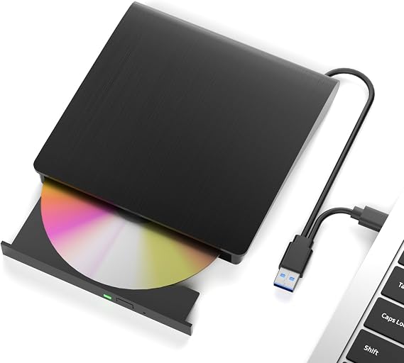wintale Blu Ray Burner External, USB 3.0 & Type-C External Blu-ray Drives | External Blu Ray Drive for PC True Plug-and-play Experience, CD/DVD/BD Reader/Burner Compatible with Windows Mac OS Linux