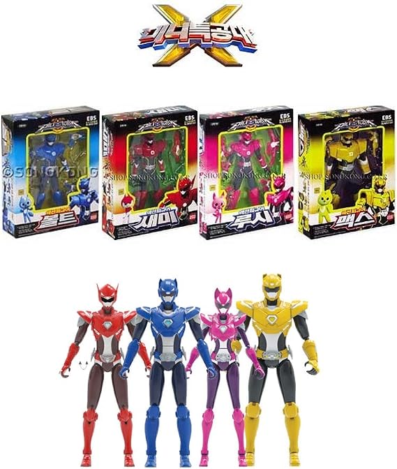 Mini Force Volt Sammy Max Lucy Set of 4 Robot Action Figures Miniforce + DHL
