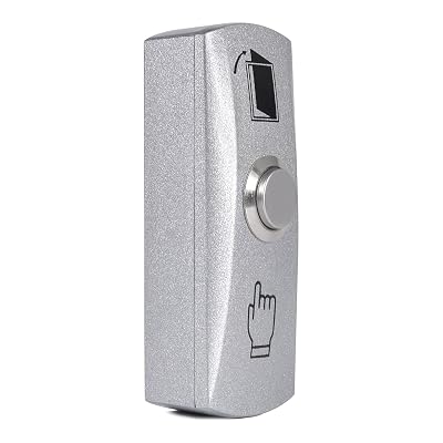 Metal Panel Push to Exit Button Switch, Zinc Alloy Shell Push Exit Release Door Switch Button, NOCOM Output for Hollow Door Access Control Doorbell Lock Garage Opener
