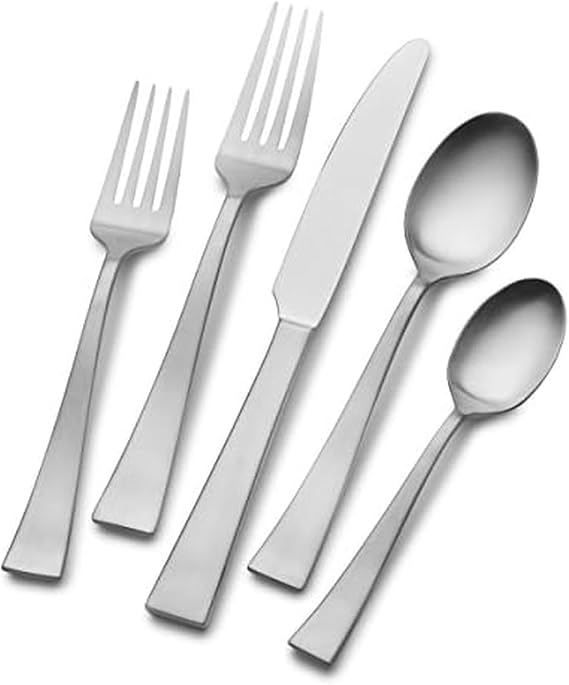 Mikasa 5149034 Britt 20-Piece Stainless Steel Flatware Set, Service for 4