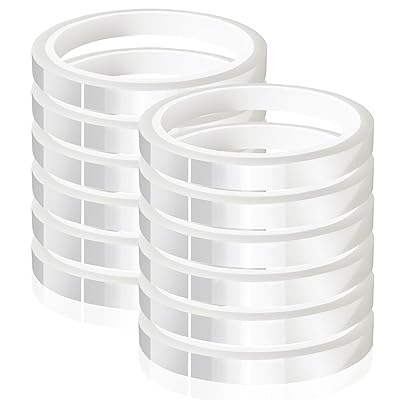 12 Rolls 10mm x33m108ft Clear Heat Tape,Transparent High Temperature Heat Resistant Tape,Heat Transfer Tape for Heat Press and Sublimation,Heat Transfer Vinyl,No Residue