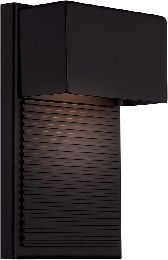 Modern Forms Hiline 8in LED Indoor or Outdoor Wall Light 3000K in Black