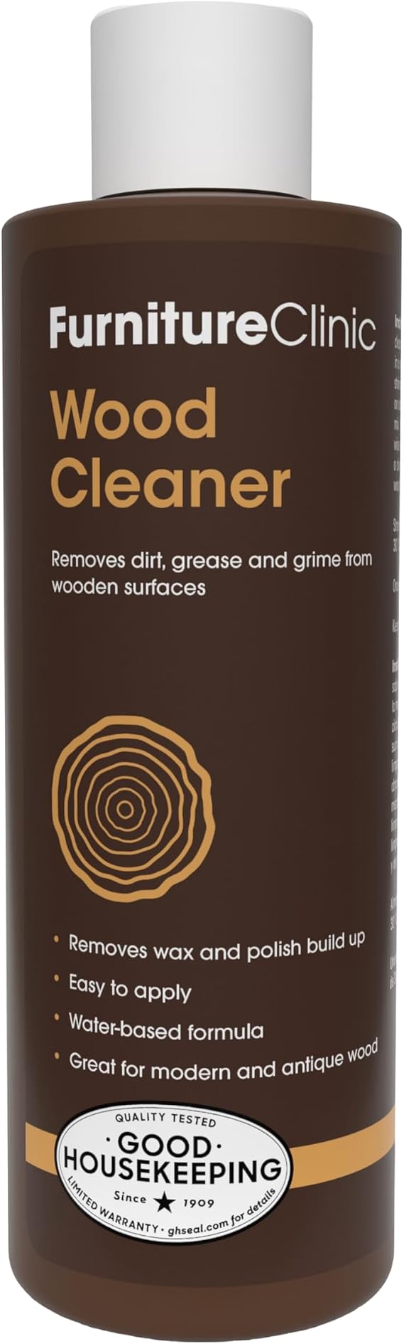 Furniture Clinic Wood Cleaner | Cleans Furniture, Shelves, Tables, Barstools, Cabinets & Other Wood Surfaces | Easily Remove Build Up, Grease and Dust | 8.5oz/250ml