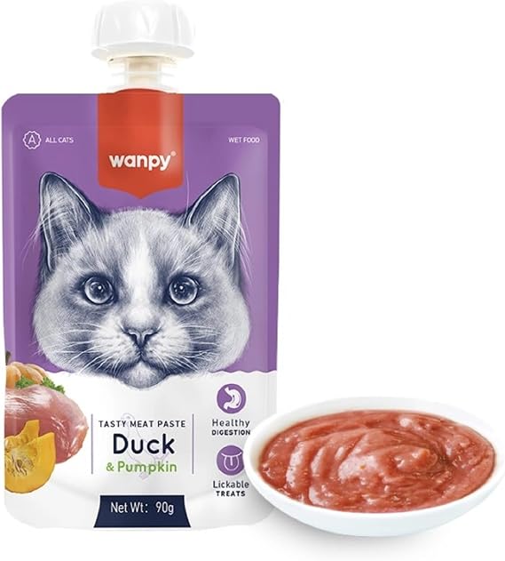 Wanpy Taze Ördekli&Bal Kabaklı Kedi Et Ezmesi 90 gr Tekli