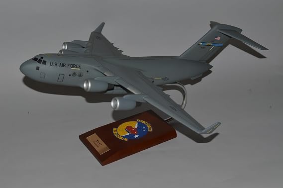 C-17 C17 Globemaster III Air Force Cargo Jet Mahogany Wood Scale: 1/100