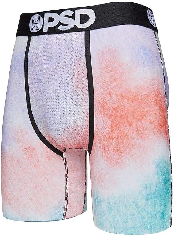 PSD Men's Brief Underwear Bottom (Black/Tie Dye, XL)