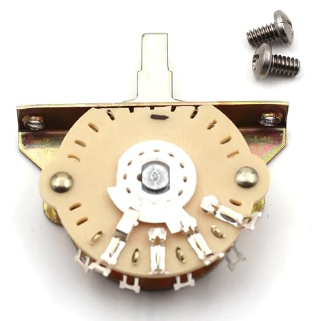 5-Way Blade Switch for Telecaster and Stratocaster, 5-Way Pickup Selector Switch, Includes Mounting Screws