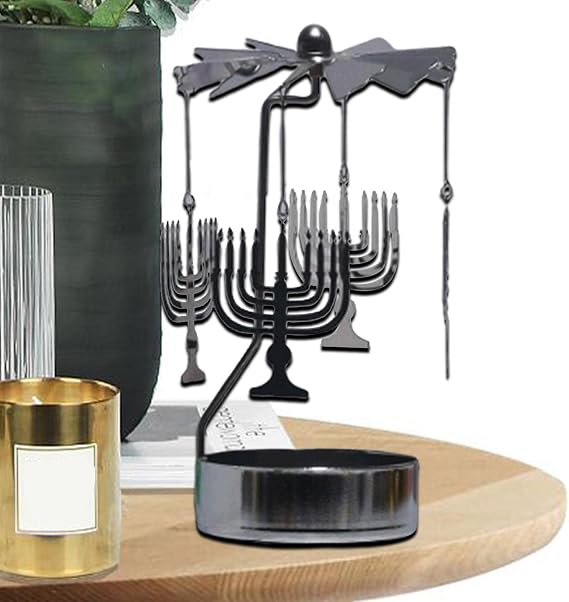 Shakven Rotary Candle Holder | Rotary Candle Metal Tea Light Holder,Romantic Revolving Lantern for Home Decoration, Parties