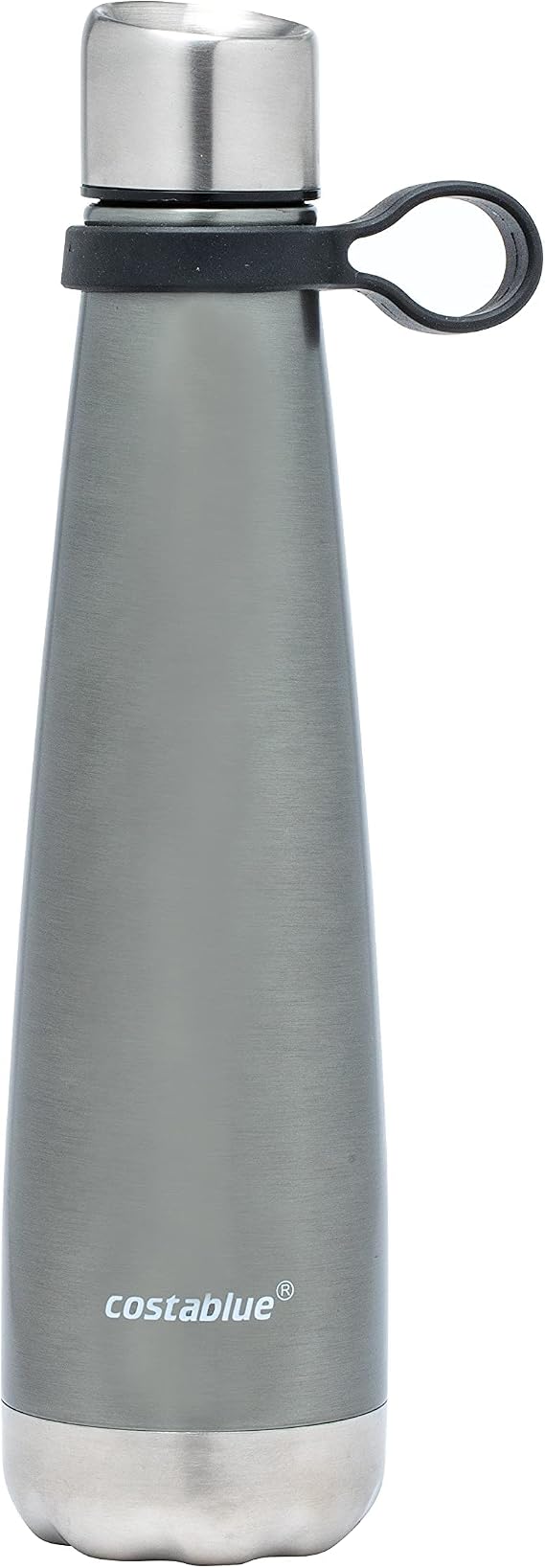 Insulated Water Bottle - On-The-Go Refillable Stainless Steel Water Bottles For Adults, Reusable Thermos Travel Tumbler With Leak-proof Lid For Hot & Cold Beverages (17 Oz. Silver Shadow)