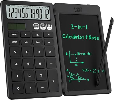 Desk Calculator with Erasable LCD Notepad Calculators ROATEE Desktop Basic Calculators for Middle School Cute Pocket Simple Calculator Office Desk Accessories Supplies Home Office Essential Big Button