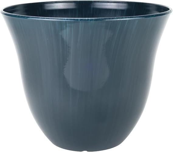 Classic Home and Garden by Growscape Honeysuckle Resin Planters - Lightweight Indoor & Outdoor Plant Pots - UV-Resistant Plastic Flower Pots - Pot Planters for Flowers & Herbs 13 Ocean Blue