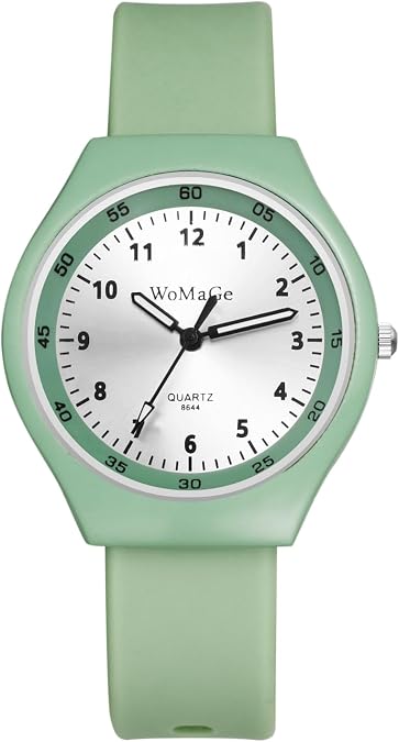 Lancardo Lightweight Silicone Quartz Watch: Soft Silicone Strap Easy Read Arabic Numerals Perfect for Students Sport