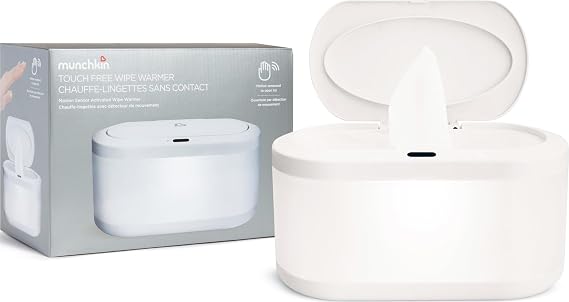 Munchkin Touch Free Baby Wipe Warmer with Nightlight & Motion Sensor, White