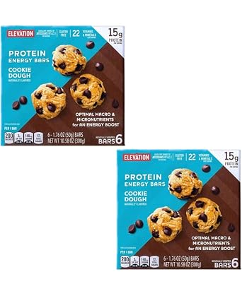 Treat yourself to delicious and healthy Cookie Dough Protein Bars! Irresistibly delicious 1.4oz bars packed with 5g of protein Savor the sweet Cookie Dough Bliss in every bite, in a 2-Pack (12 Bars) Perfect for on-the-go energy, post-workout