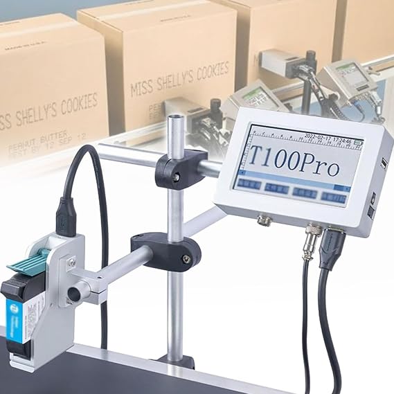 Continuous Coding and Marking Machine,Date Coding Machine,Small Printer Inkjet Coder,Automatic Inkjet Printer,Date Printer,With 5 Inch Touch Screen,12.7mm