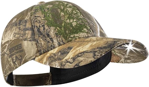 LED Hat Light - POWERCAP Baseball Cap with Light Built in - LED Cap Visor Light with Bright Headlight and IPX4 Rating