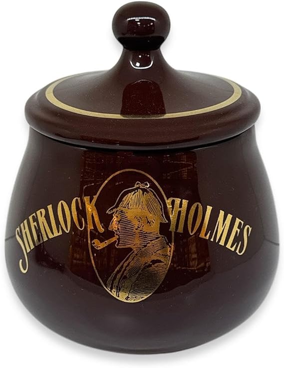 Sherlock Holmes Handmade Ceramic Pipe Hold Jar Coffee Small