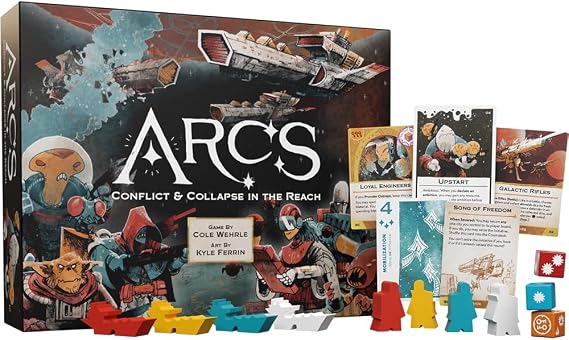 Arcs Board Game by Leder Games | Ages 14+ | 24 Players | Tactical Space Opera Strategy Game with Trick-Taking Action System, Galactic Warfare, Diplomacy & Asymmetric Play