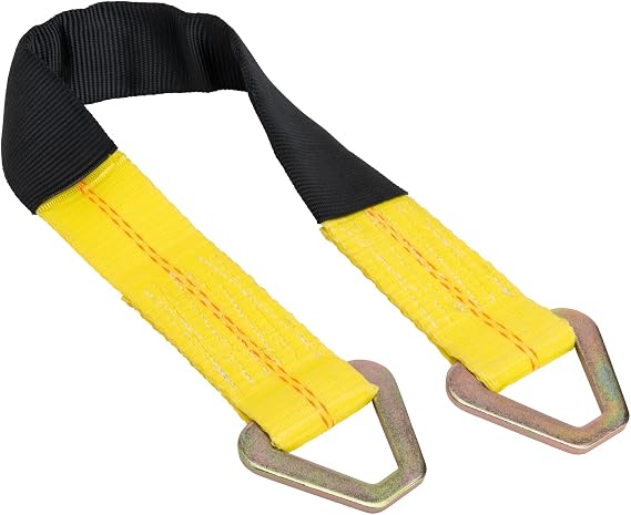 Keeper 2 x 24 Premium Axle Tie Down Strap with D Rings - 3,333 lbs. Working Load Limit and 10,000 lbs. Break Strength,One Color