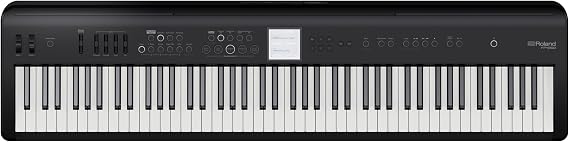 Roland FP-E50 Digital Piano | Premium Piano with Expandable Sound Library | 88-Note Hammer-Action Keyboard | Professional Auto-Accompaniment | Mic Input with Vocal Harmony FX | Bluetooth/MIDI Support | 88-key weighted action with SuperNATURAL engine and ZEN-Core sounds for performance, recording and composition