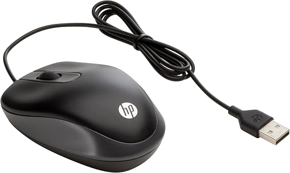 HP USB Travel Mouse - mice (USB, Travel, Pressed Buttons, Wheel, Optic