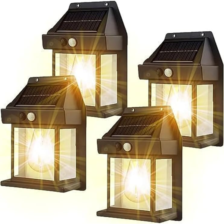 2026 Model YENİ Suya Dayanıklı Harekete Duyarlı Güneş Enerjili Solar LED Dış Mekan Bahçe Lambası (4) [Enerji Sınıfı A]