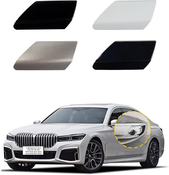Door Handle Cover Cap Compatible with BMW 7 Series G11 G12 730 740 750 760 2015-2022 51217474681 Door Key Cover Door Handle Accessories Lock Cap Unpainted Front Left