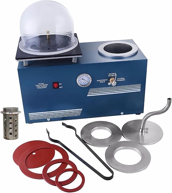 Jewelry Vacuum Metal Casting Machine, 375W Jewelry Lost Wax Casting Combination 2L Binding Casting Machine Vacuum Suction Jewelry Machine