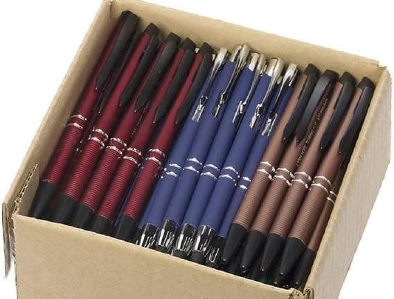 5lb Box Of Assorted Misprint Ink Pens Bulk Ballpoint Pens Retractable Metal Lot Wholesale