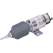 DC 24V Iron Shell Fuel Shut Off Solenoid, 1751-24E3U1B1 Engine Stop Shutdown Electric Flameout Valve Accessories, for Protecting Engine