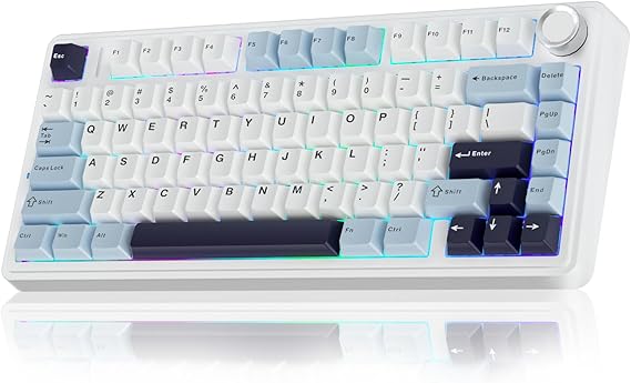 Aula F75 Mekanik RGB TKL Reaper Switch Kablosuz Makrolu Hot Swap Klavye Lacivert