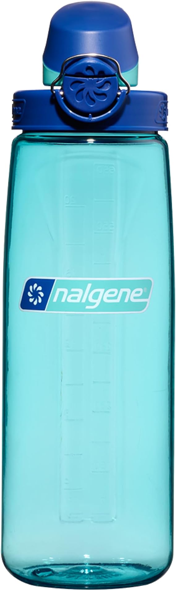 Nalgene 24 oz On The Fly Lock-Top Water Bottle, Blue w/Aqua