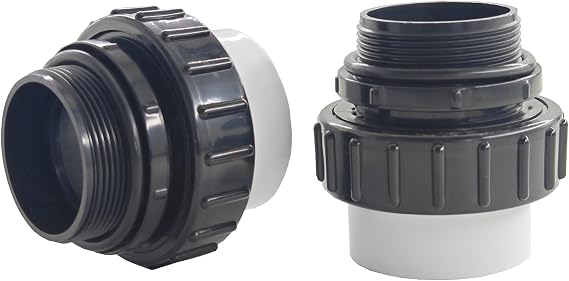 21063-200-000 2" MIP x 2" High Temp Unions Joints PVC Pool Pumps Fitting Coupling Replacement for Pen-tair Whisperflo Intelliflo Swimming Pool Spa Pumps Schedule 40 Male Adapters