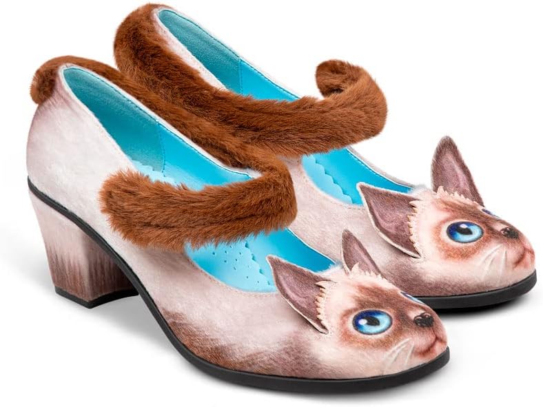 Hot Chocolate Design Artistic Women's Mid Heel Strap Pumps