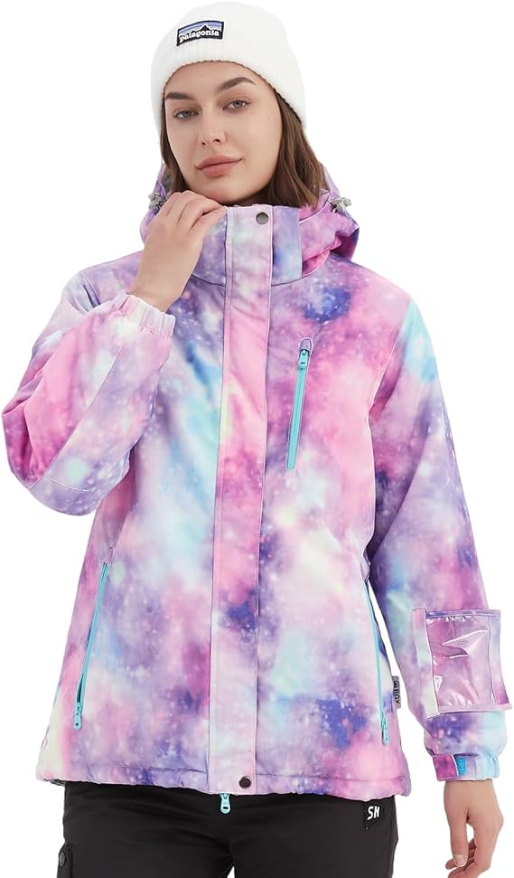 BGX Women's Ski Suit Windproof Waterproof Snowboard Colorful Printed Ski Snow Winter Jacket