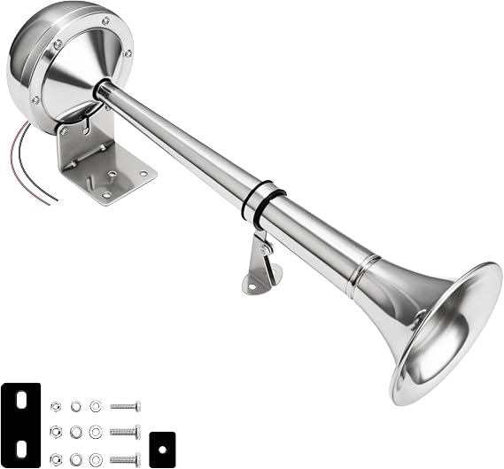 Boat Marine Single Trumpet Horn 12V Electric Stainless Steel Horn for Ship