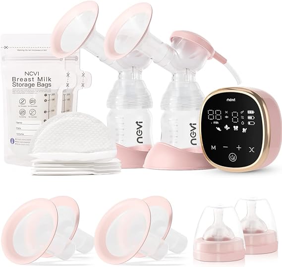 NCVI Electric Breast Pump 8782, Portable Hospital-Grade Double Pump