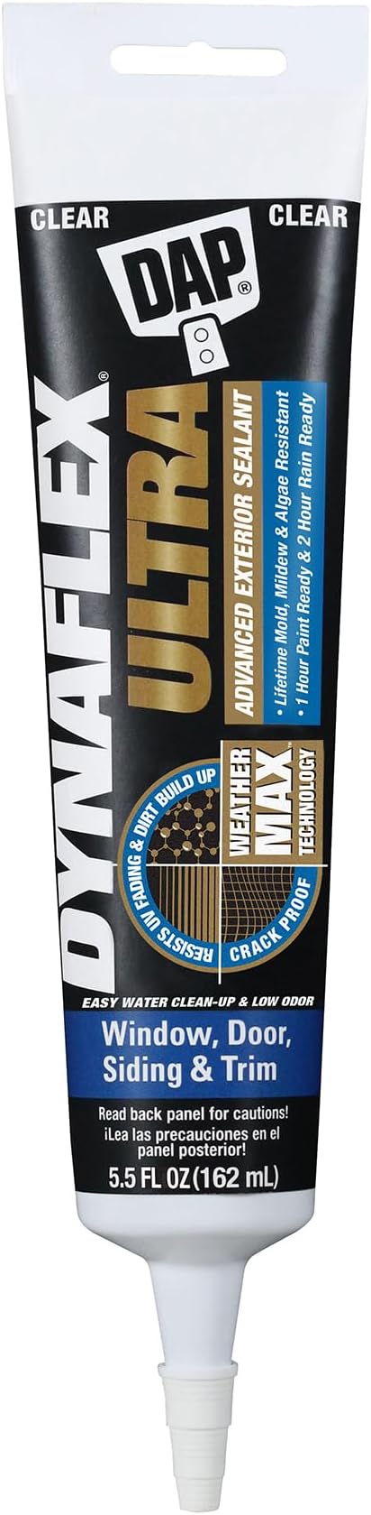 DAP Dynaflex Ultra Advanced Exterior Sealant, Clear, 5.5 Oz (7079818207)