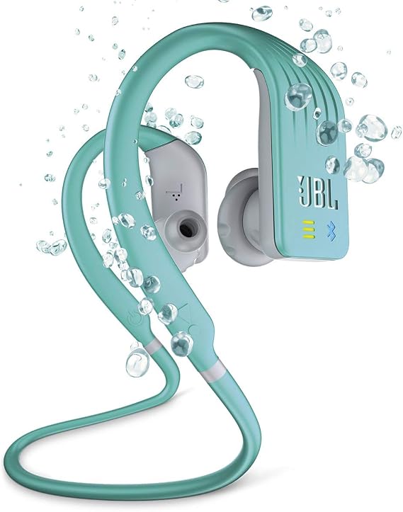 JBL Endurance DIVE - In-Ear Sport Headphones - Teal | Up to 8 hours of wireless playback with Speed Charge battery, Built-in MP3 Player, PowerHook, Waterproof