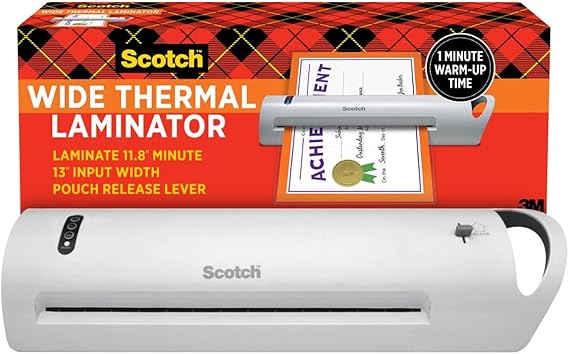 Scotch Thermal Laminator, Extra Wide 13 Inch Input