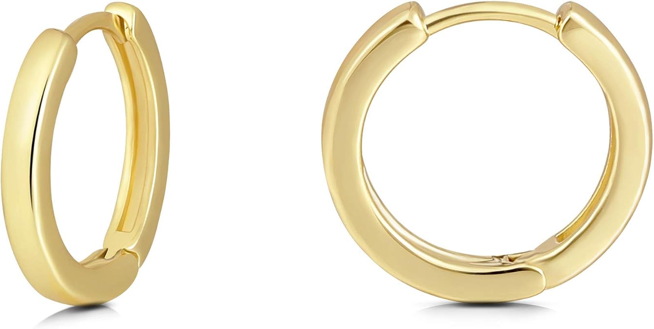 Gacimy Gold Huggie Hoop Earrings for Women | 14K Gold Plated Tiny Cartilage Earrings