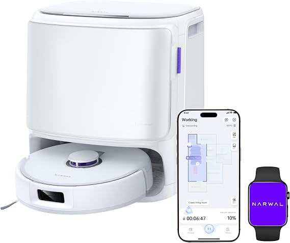 Narwal Freo X10 Pro Robot Vacuum and Mop Combo, 11000Pa, White