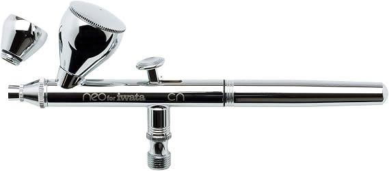 NEO CN Dual Action Airbrush - Effortless Coverage N3 Nozzle, 0.24 oz & 0.10 oz Fluid Cups. Ideal for Beginners & Hobby Painters Fine Atomization with Low Air Pressure for Makeup, Arts 7 Crafts