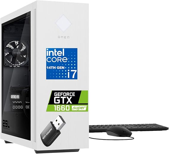 HP OMEN 25L Gaming Desktop Intel i7-14700F GTX 1660S 6GB, 16GB RAM 512GB