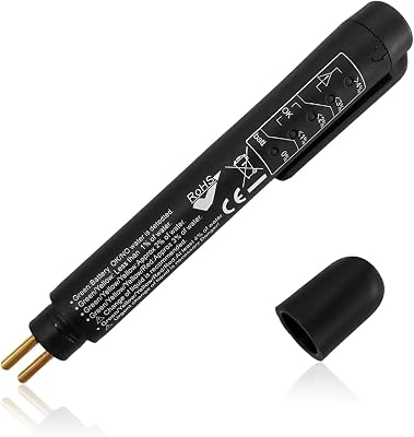 Brake Fluid Liquid Tester Pen, DOT 3 DOT 4 DOT 5.1 Brake Diagnostic Testing Pen Tool, Brake Fluid Liquid Oil Analyzer with 5 LED Indicators, Universal Car Accessories