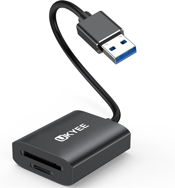 SD Card Reader, High-Speed USB 3.0 to Micro SD Card Reader, Dual Slot Simultaneous Read Write Compatible with SD,SDHC,SDXC MicroSD,MicroSDHC,MicroSDXC, for Windows,Mac,Linux Systems