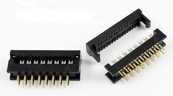 IDC 2X8 16 Pins 2.54mm Male Dual Row Transition Plugs for 1.27mm Flat Ribbon Cable, 10-Pack FD 16P
