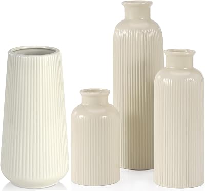 Beige Ceramic Vase Set