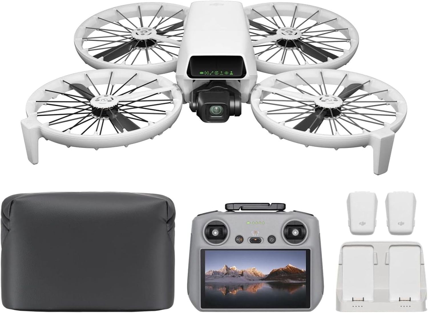 DJI Flip Fly More Combo With RC 2 Screen Remote Controller, Drone With 4K UHD Camera for Adults, Palm Takeoff, Auto Return, Intelligent Flight, 3 Batteries for 93-Min Flight Time
