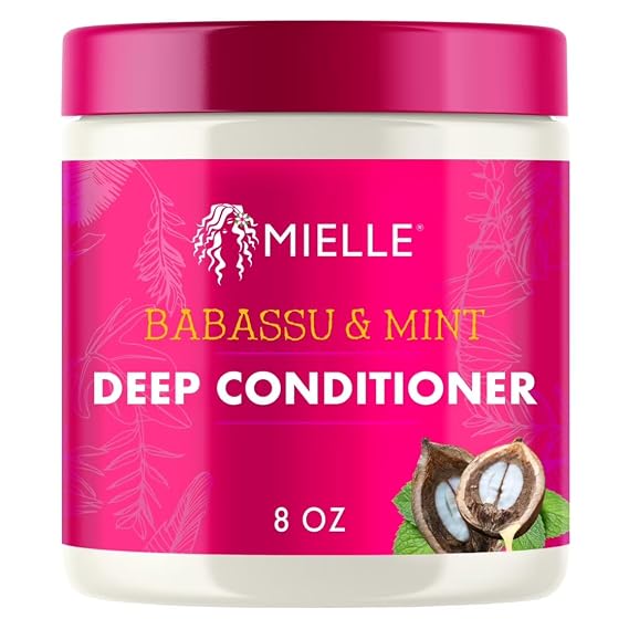 Mielle Organics Babassu & Mint Deep Conditioner with Protein, Moisturizing & Conditioning Deep Treatment, Hydrating Repair for Dry, Damaged, Frizzy Hair (8 Oz)